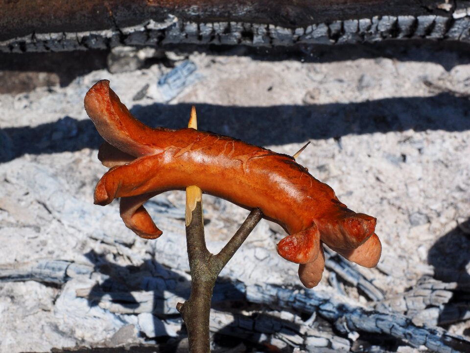 Sausage grill sizzle