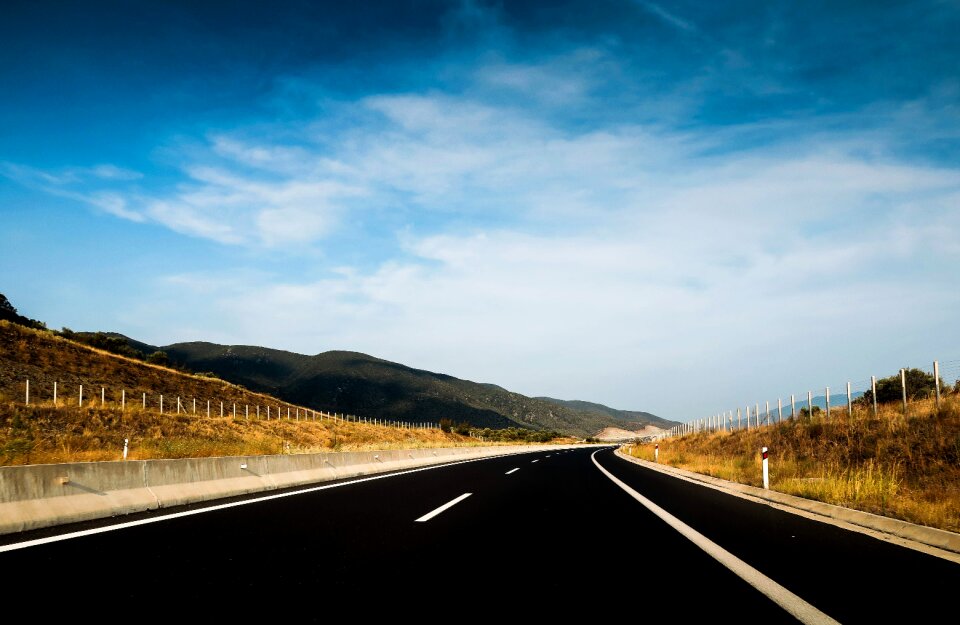 Concrete barriers expressway fence