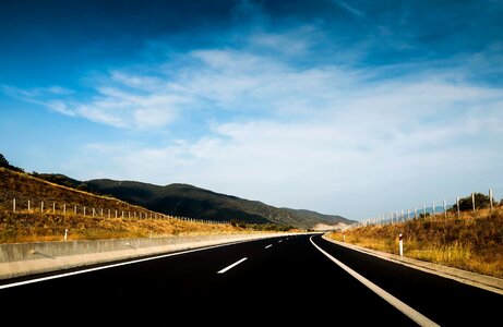 Concrete barriers expressway fence photo