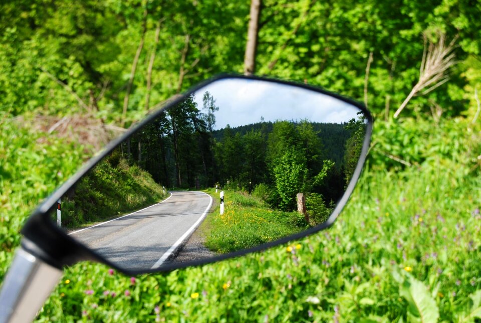 Motorcycle mirror mirroring