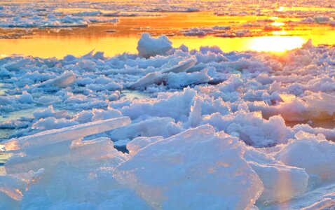 Ice frost sunrise photo
