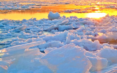 Ice frost sunrise