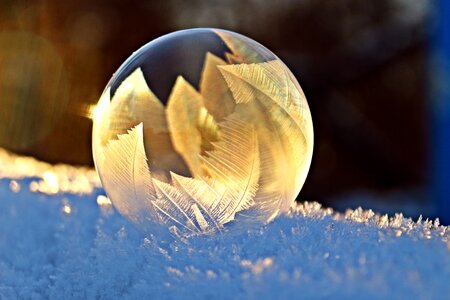 Bubble eiskristalle winter