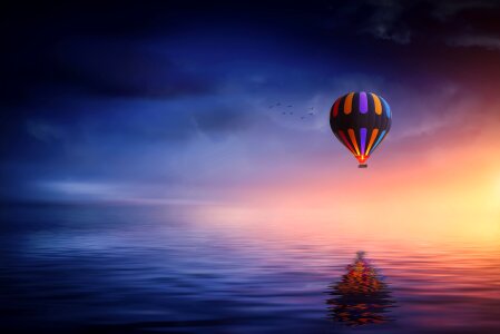 Sunset blue yellow