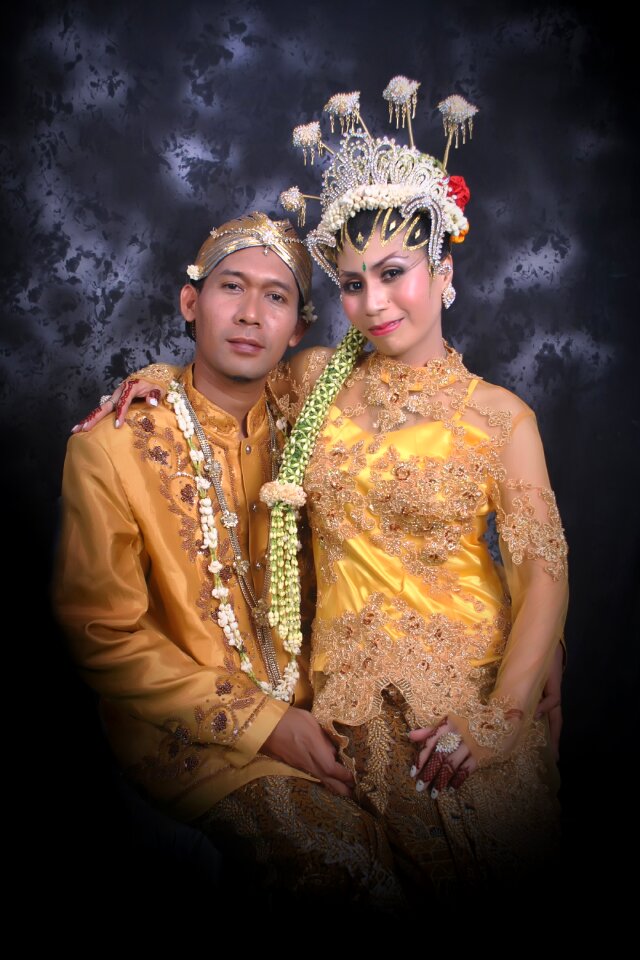 Romantic couple wedding