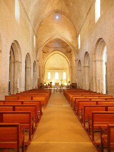 Pointed barrel vault ceiling church abbaye de sénanque