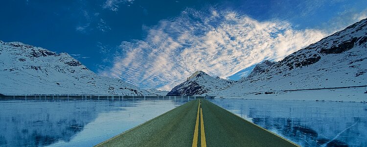 Panorama natural blue banner