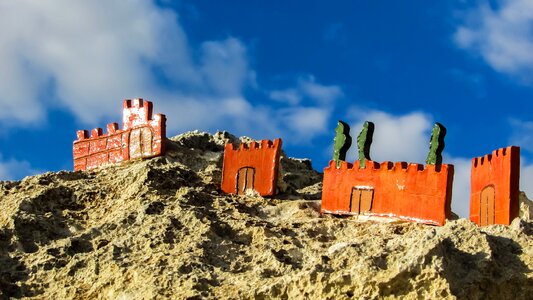 Sculpture park miniature castle