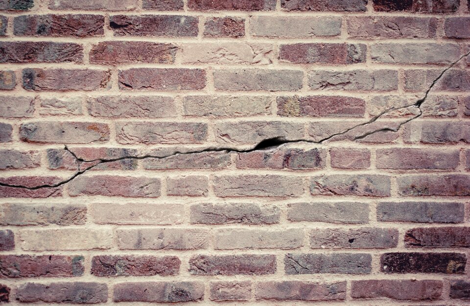 Broken facade stones