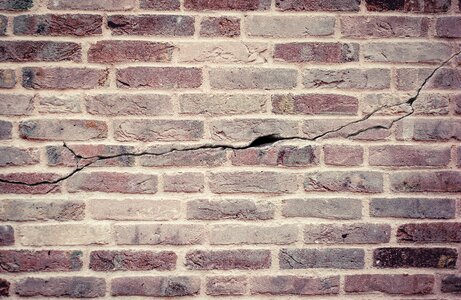 Broken facade stones photo