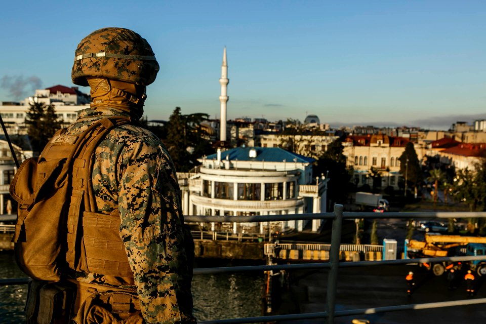 USS Oak Hill, 26th MEU Marines Visit Batumi, Georgia