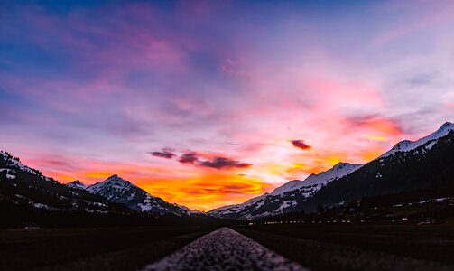 Sky clouds mountains