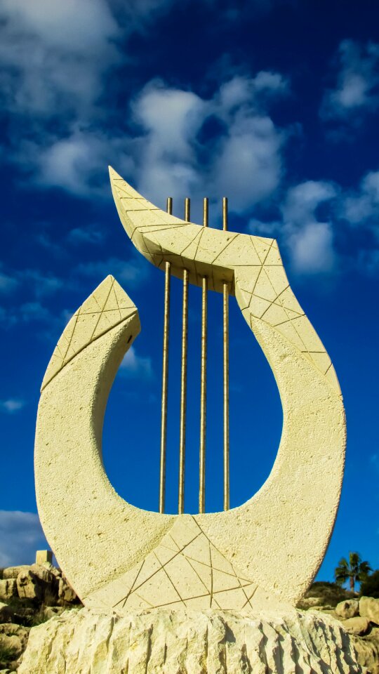 Lyre music blue music