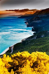 Coastline fall autumn
