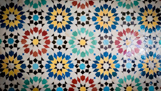 Ceramic mosaic pattern geometric photo