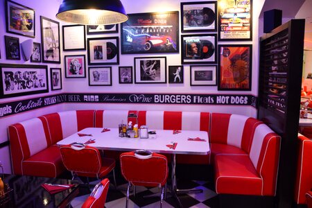 American diner table corner photo