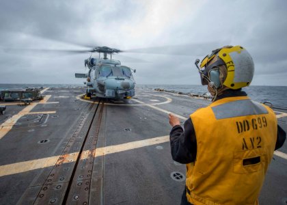 180611-N-UB406-0075 NORWEGIAN SEA (June 11, 2018) Boatswai…