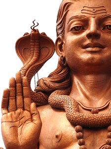 Peace statue gad with cobra
