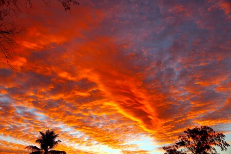 Sky sunset orange clouds