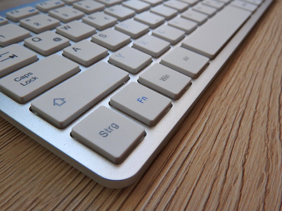 Desk workplace computer keyboard
