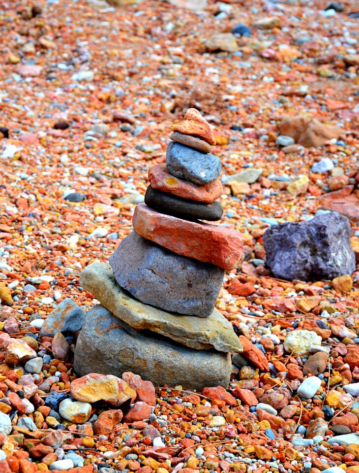 Stones reddish nature