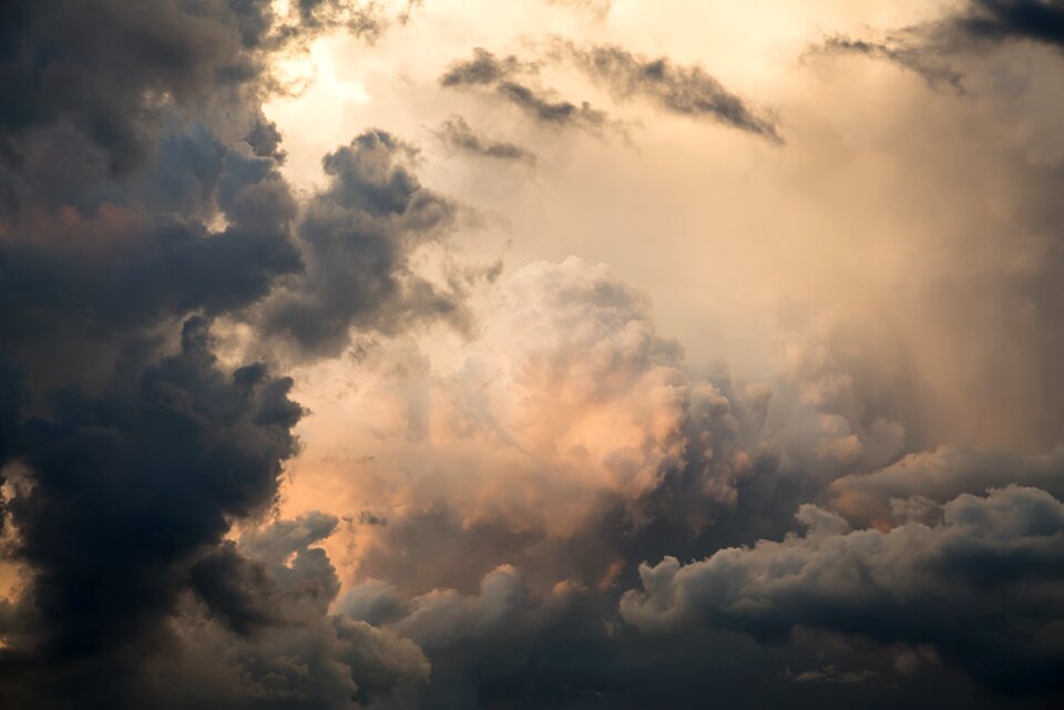 Blue white cloudscape