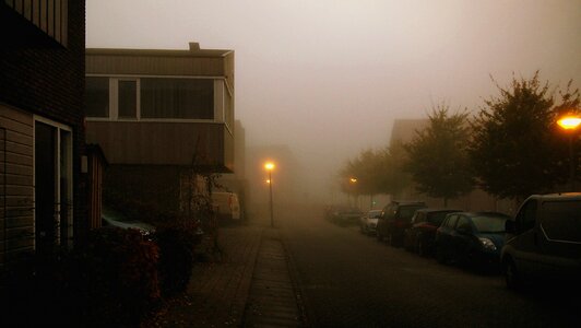 Misty weather autumn photo