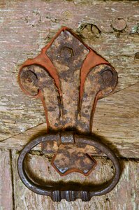 Door knocker metal rust photo