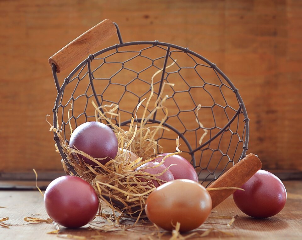 Colorful basket easter