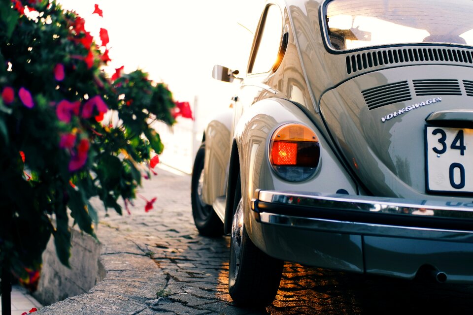 Car classic flowers