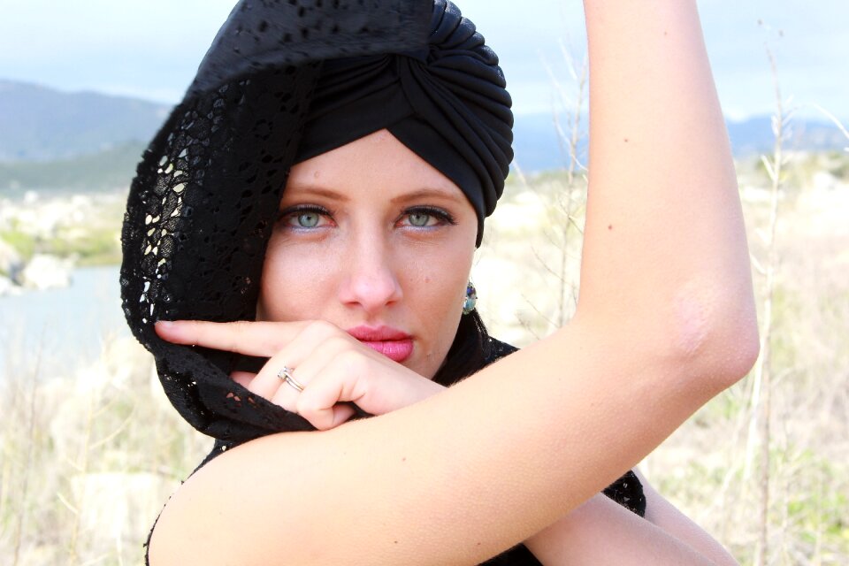 Female stylish posing
