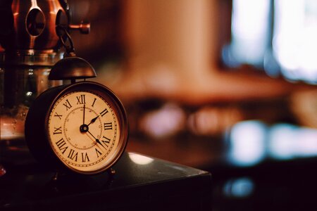 Alarm clock retro literature and art