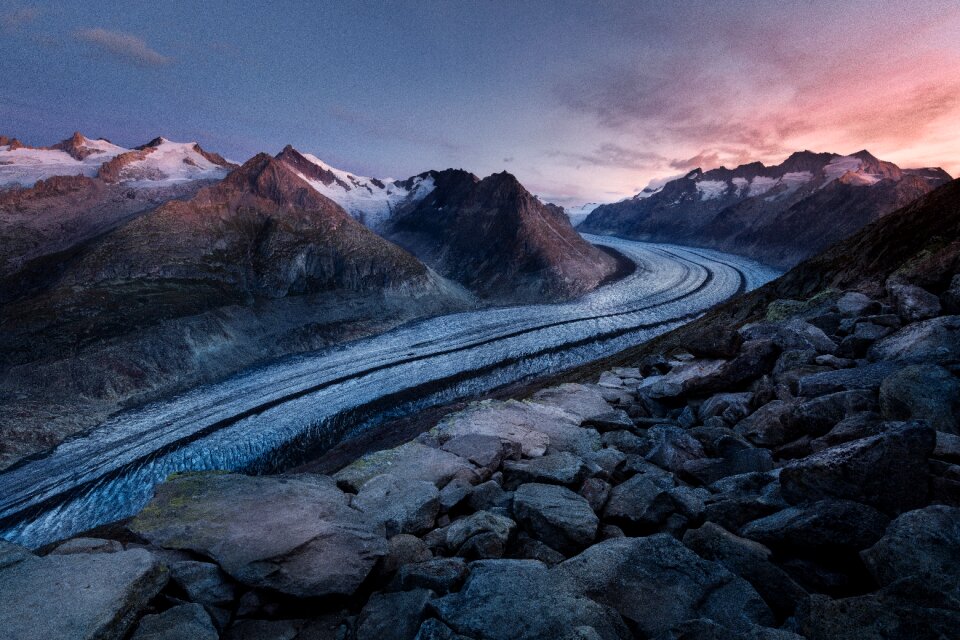 Dusk highway landscape
