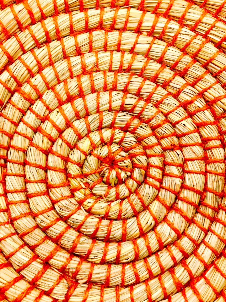 Beige wicker market