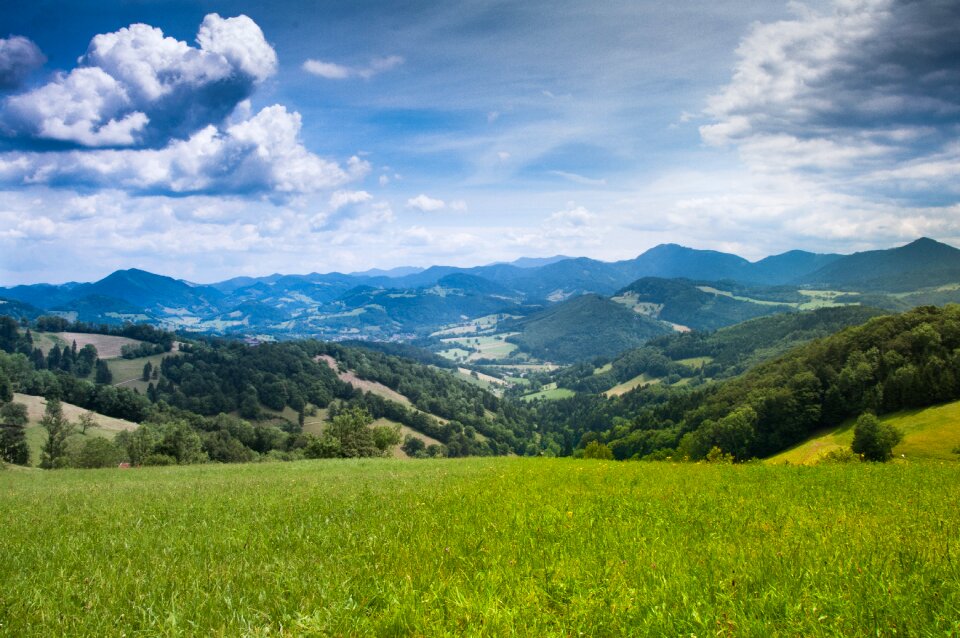 Village landscape valley