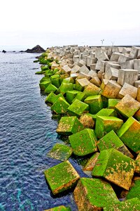 Breakwater protection seascape photo