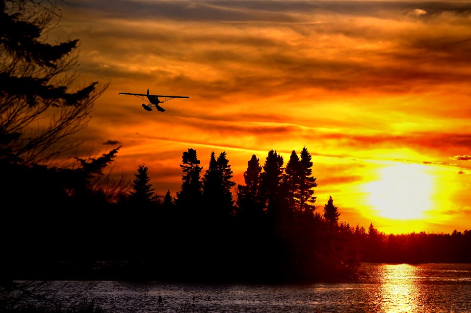 Landscape colors evening