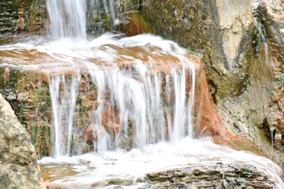 Water flowing rocks