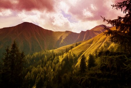 Painted mountains mountain landscape