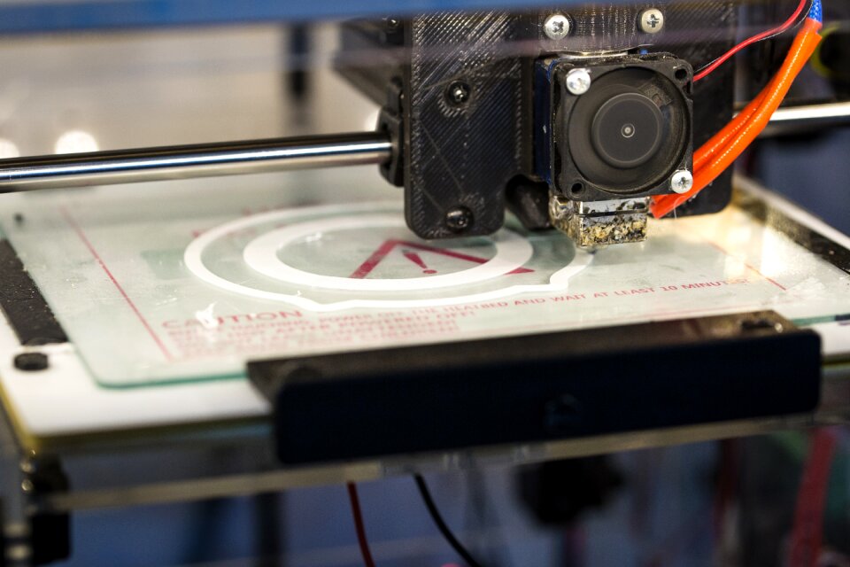 3d-printing white 3d model