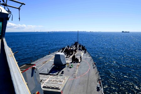 USS Ross Departs Rota, Spain