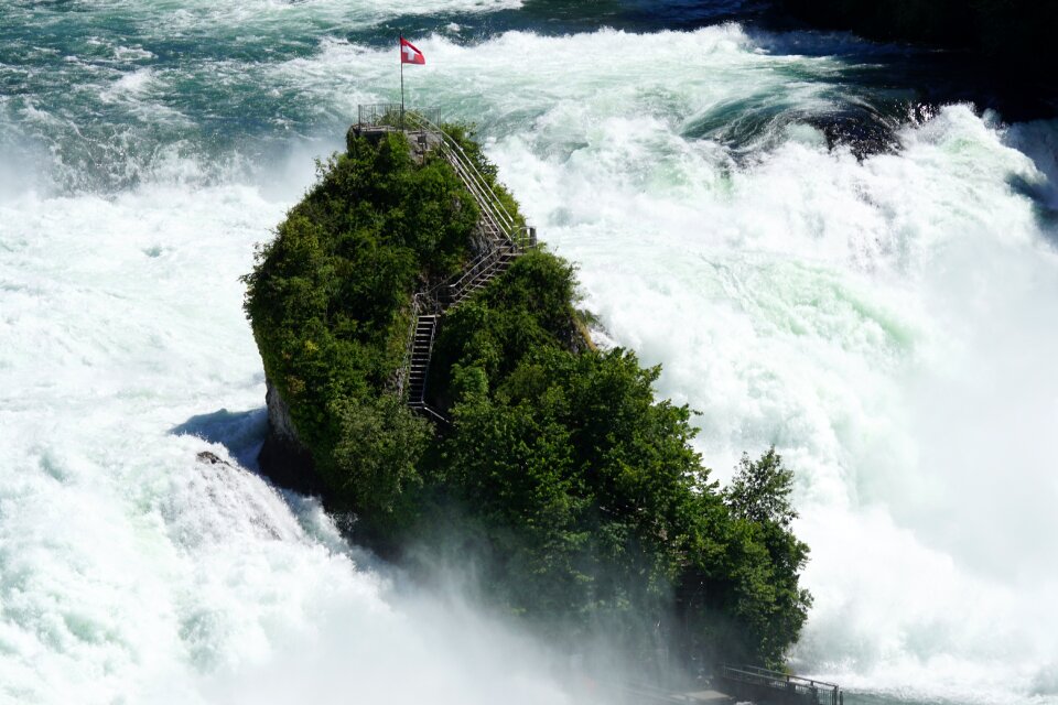 Neuhausen am rheinfall water mass rock