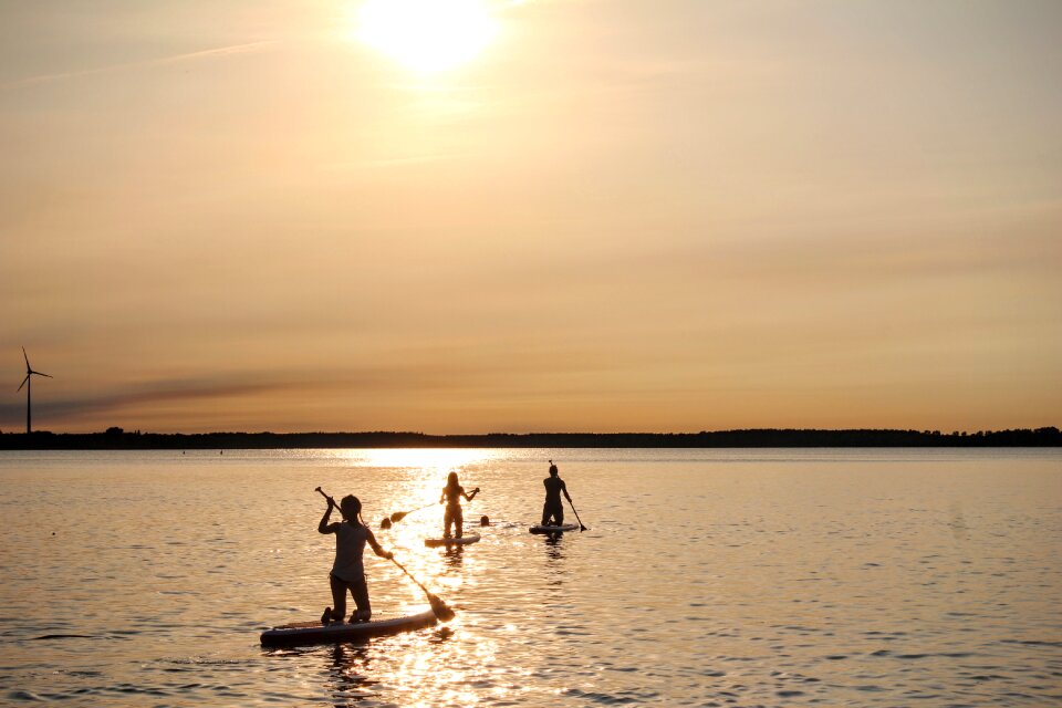 Sunset water paddle
