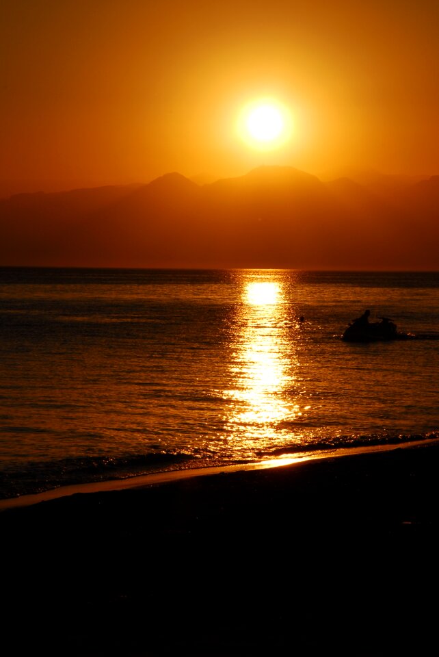 Sun beach sunrise photo