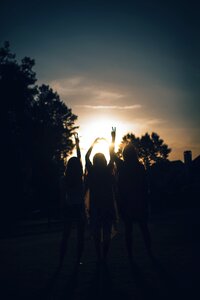Sunset teen teenagers photo