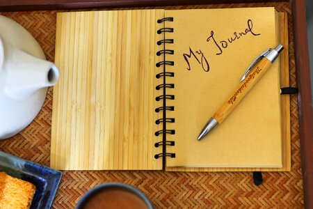 Journal personal diary brown writing