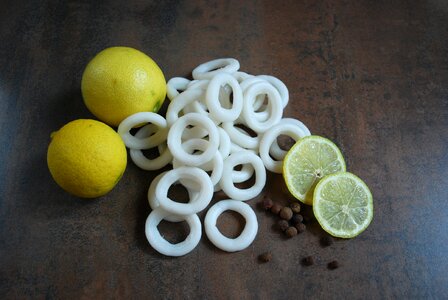 Lemons yellow white photo