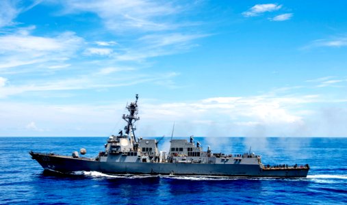 The ship and its carrier strike group are transiting home …
