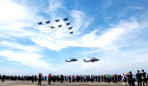 The ship and its carrier strike group are transiting home …