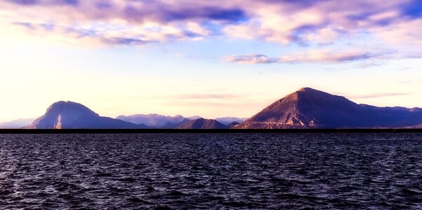 Mountains sea ocean